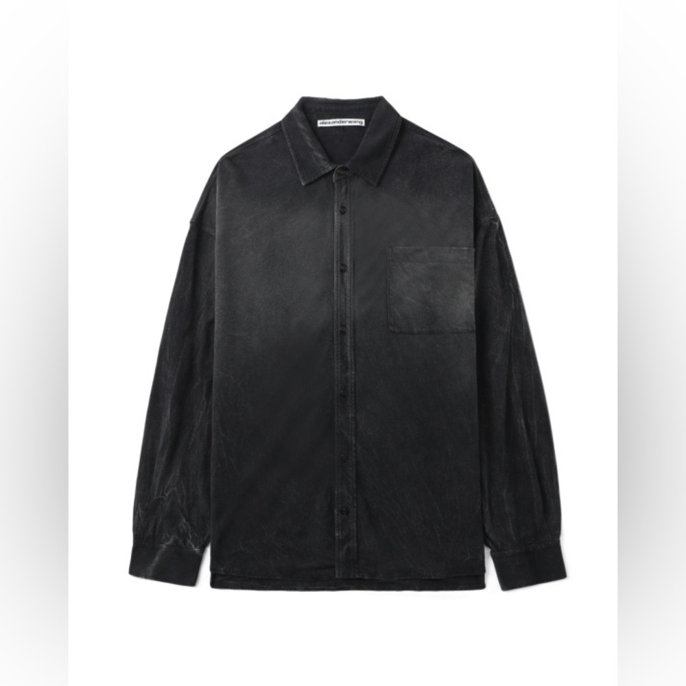 Alexander Wang black charcoal button up
